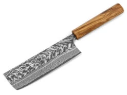 Damastmesser Nakiri 165 SG2, 63 Lagen, Olive -Produkte Für Zuhause damastmesser bunka 170 yoshimi kato kurosome 30 lagen 1 1