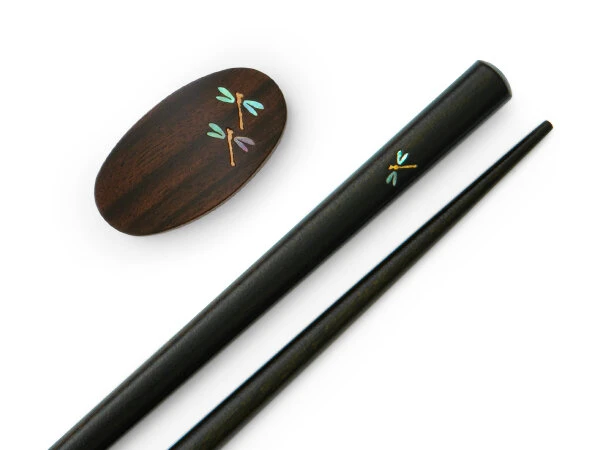 Essstäbchen Set Mit Ablage Tonbo, Ebenholz 10 Essstäbchen Set Mit Ablage Tonbo, Ebenholz – Bild 10