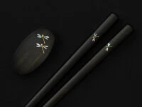 Essstäbchen Set Mit Ablage Tonbo, Ebenholz 9 Essstäbchen Set Mit Ablage Tonbo, Ebenholz – Bild 9