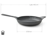 Gusseisen Bratpfanne NakedPan, 24 Cm, OIGEN 7 Gusseisen Bratpfanne NakedPan, 24 Cm, OIGEN – Bild 7
