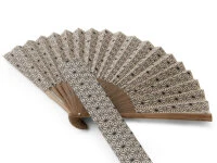 Handfächer Asanoha, Beige 3 Handfächer Asanoha, Beige – Bild 3