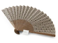 Handfächer Asanoha, Beige 4 Handfächer Asanoha, Beige – Bild 4