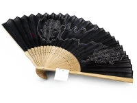 Handfächer Fujin Raijin, Donner-Gott, Schwarz 4 Handfächer Fujin Raijin, Donner-Gott, Schwarz – Bild 4