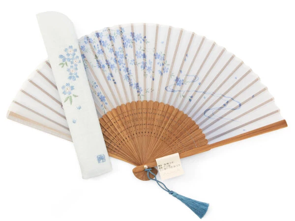 Handfächer Kiyomi, Blau 9 Handfächer Kiyomi, Blau – Bild 9