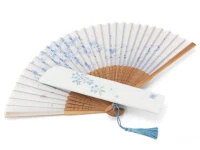 Handfächer Kiyomi, Blau 3 Handfächer Kiyomi, Blau – Bild 3