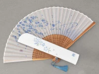 Handfächer Kiyomi, Blau 8 Handfächer Kiyomi, Blau – Bild 8