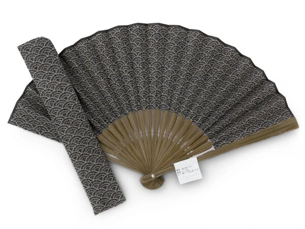 Handfächer Seikaiha, Blau 8 Handfächer Seikaiha, Blau – Bild 8