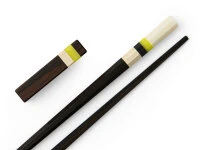 Japanische Essstäbchen Manchester Bee, Ebenholz, Mit Ablage