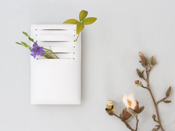 Japanische Vase Act/ Slit, Weiß 5 Japanische Vase Act/ Slit, Weiß – Bild 5