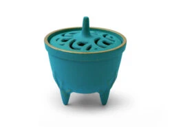 Japanisches Räuchergefäß Sakura, Gusseisen Türkis -Produkte Für Zuhause japanisches raeuchergefaess sakura gusseisen tuerkis 1