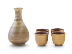 Sake Set Gold, 1 Karaffe, 4 Becher -Produkte Für Zuhause sake set gold 1 karaffe 4 becher 1