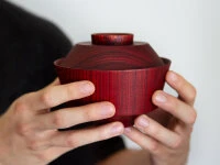 Suppenschale Mit Deckel Hashi Han, Urushi Rot 7 Suppenschale Mit Deckel Hashi Han, Urushi Rot – Bild 7