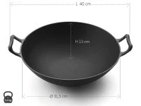 Wok Gusseisen Ø 31,5 Cm IWACHU 6 Wok Gusseisen Ø 31,5 Cm IWACHU – Bild 6
